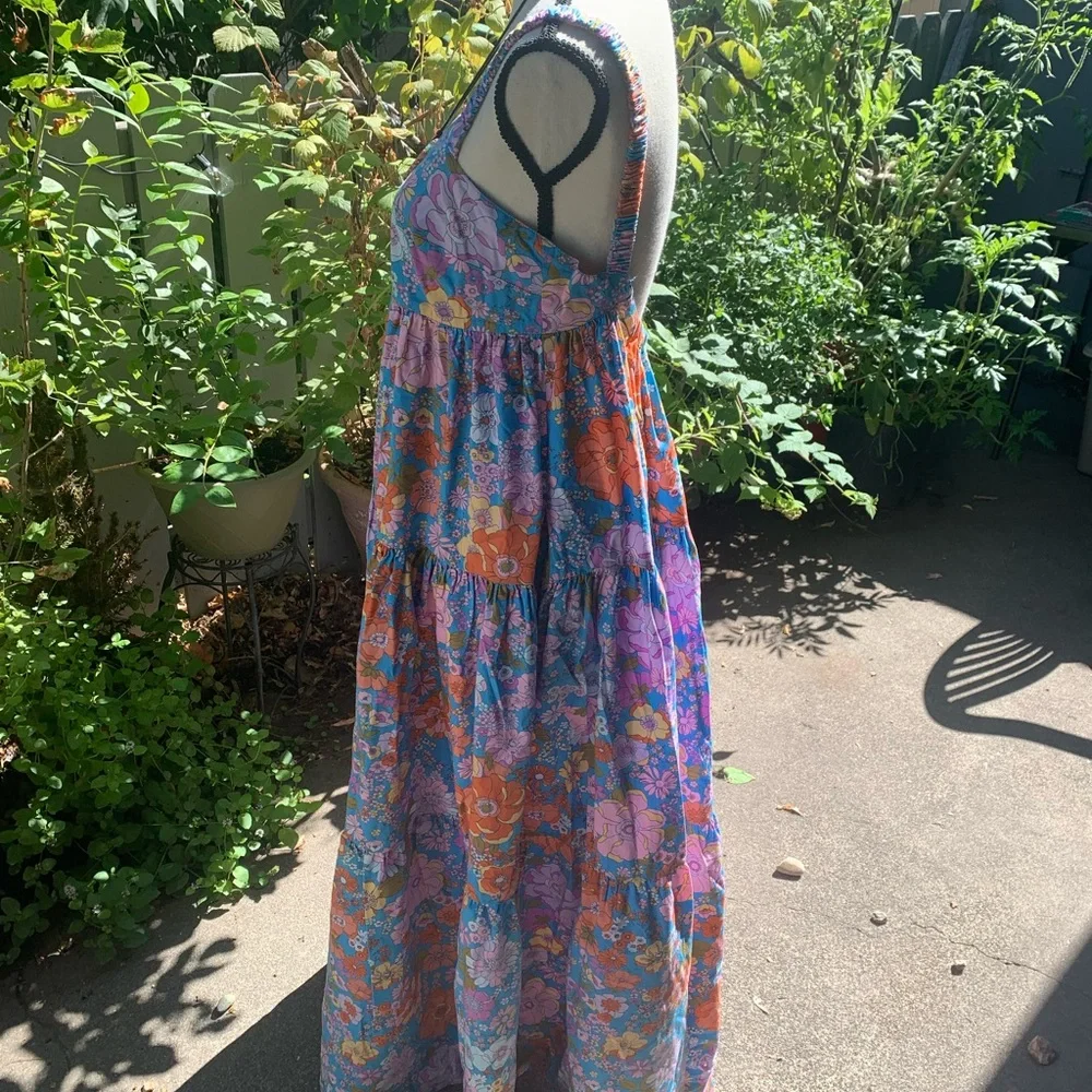 Free People Multicolor Floral Backless Dress - Picture 3 of 6
